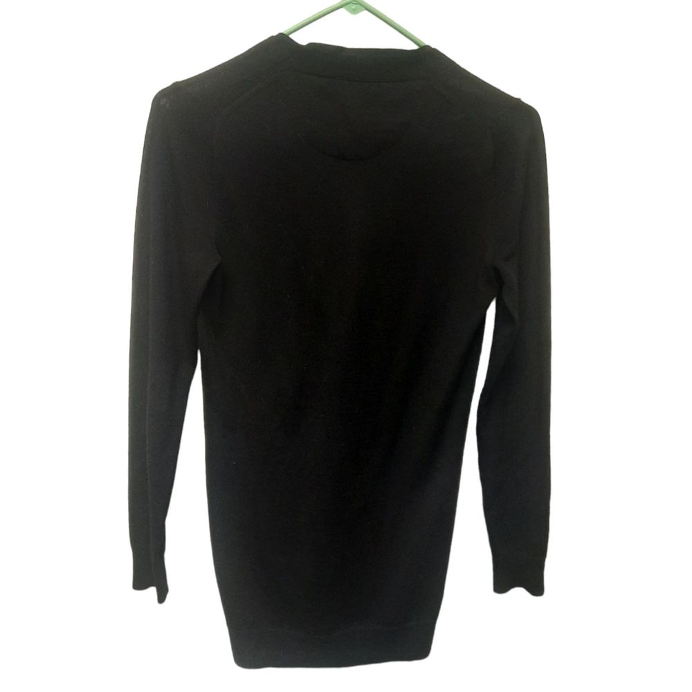 Banana Republic 100% Extra Fine Marino Wool Button Up Cardigan Sweater Black XS - Picture 2 of 9